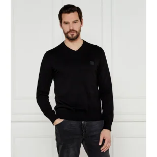 BOSS ORANGE Sweter Kanovano_V_S Regular Fit z dodatkiem kaszmiru - Swetry męskie - miniaturka - grafika 1