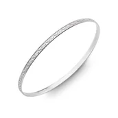 Bransoletki - Srebrna bransoletka koło 3 mm zdobiona - miniaturka - grafika 1