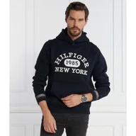 Bluzy męskie - Tommy Hilfiger Bluza MONOTYPE COLLEGIATE HOODIE | Regular Fit - miniaturka - grafika 1