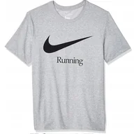Koszulki męskie - Nike koszulka sportowa męska szara t-shirt DB5589-063 r. L - miniaturka - grafika 1