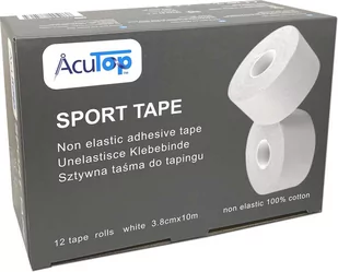 Zestaw taśm do tapingu sportowego - sztywne tapy 3,8 cm - mocny klej, duża przyczepność, wodoodporne właściwości (AcuTop Sport Tape 3,8 Set) - Apteczki i materiały opatrunkowe - miniaturka - grafika 1