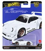 Samochody i pojazdy dla dzieci - Samochód Hot Wheels Premium Car Culture Silhouettes RWB Porsche 930 biały - miniaturka - grafika 1