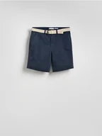 Spodenki męskie - Reserved - Szorty slim fit - granatowy - miniaturka - grafika 1