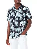 Koszule męskie - Q/S designed by Koszula męska z krótkim rękawem, czarny, M - miniaturka - grafika 1