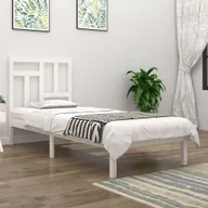Łóżka - Łóżko z litego drewna sosna biała 90x200 cm - miniaturka - grafika 1