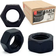 Śruby i nakrętki - Nakrętka sześciokątna M24 6-kątna metryczna DIN 934 czarna kl. 10.9 1szt. - miniaturka - grafika 1