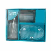 Akcesoria łazienkowe - Komplet łazienkowy 3-elementowy transparentny - miniaturka - grafika 1