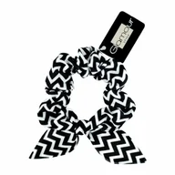 Ozdoby do włosów - Glamour Zawijka scrunchie gumka do włosów Czarno-Biała - miniaturka - grafika 1