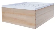 Pojemniki kuchenne - drewniane pudełko na herbatę beżowyowe białe - miniaturka - grafika 1