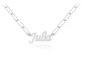 Łańcuszki - Naszyjnik z dowolnym imieniem / słowem - gruby łańcuszek - miniaturka - grafika 1