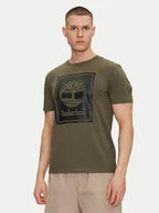 Koszulki męskie - Timberland T-Shirt TB0A5WQQ Zielony Regular Fit - miniaturka - grafika 1