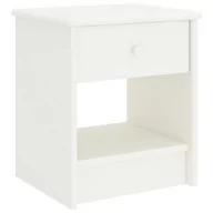 Szafki nocne - vidaXL Lumarko Szafka nocna, biała, 35x30x40 cm, drewno sosnowe 322234 - miniaturka - grafika 1