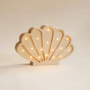 Drewniana Lampka Muszla - widoczne drewno - Lampy pozostałe - miniaturka - grafika 1