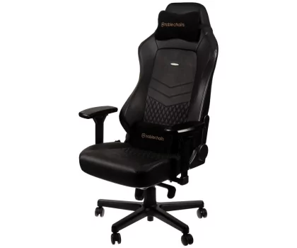 noblechairs Fotel gamingowy noblechairs HERO naturalna skóra czarny czarne obszycie NBL-HRO-RL-BLA