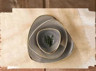 Churchill MISKA TRÓKĄTNA PEPPERCORN GREY 600 ml PORCELANA SZARA - Miski i półmiski - miniaturka - grafika 3