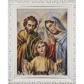 Dewocjonalia - Obraz Haftowany Św. Rodzina 27,5x22cm - obraz - miniaturka - grafika 1