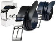 Paski - Beltimore, Dwustronny pasek męski, czarny, W22 100/115 - miniaturka - grafika 1
