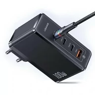 Ładowarki do telefonów - USAMS Ładowarka sieciowa 3xUSB-C+1xUSB GaN 100W T50 PD (only head) Fast Charging czarny/black CC163TC01 (US-CC163) - miniaturka - grafika 1