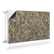 Dekoracje domu - Osłona MAGNETYCZNA Grzejnika Abstrakcja Wzór 3D Imitacja Drewna 90cm x 60cm - miniaturka - grafika 1