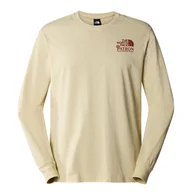 Koszulki sportowe męskie - Koszulka The North Face Nature LS 0A87DW3X41 - beżowa - miniaturka - grafika 1
