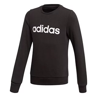 Bluzy dla dziewczynek - Adidas Essential Linear bluza dziecięca, czarna/biała, 134 EH6157 - grafika 1