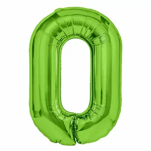 Balon foliowy zielona cyfra 0 - 100 cm - 1 szt. - Balony i akcesoria - miniaturka - grafika 1