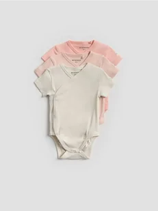 Reserved - Prążkowane body 3 pack - brzoskwiniowy - Komplety dla niemowląt - miniaturka - grafika 1