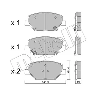 Klocki hamulcowe - komplet METELLI 22-1178-0 - Klocki hamulcowe - miniaturka - grafika 1