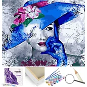 Malowanie po numerach - Dziewczyna W Kapeluszu - miniaturka - grafika 1