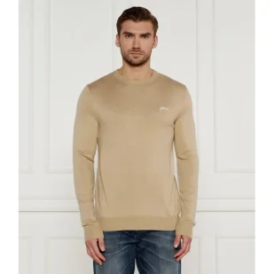 GUESS Sweter DANIEL Regular Fit z dodatkiem jedwabiu - Swetry męskie - miniaturka - grafika 1