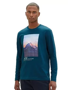 TOM TAILOR Koszulka męska z długim rękawem, 21179 – Deep Pond Green, XXL - Koszulki męskie - miniaturka - grafika 1