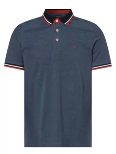 Koszulki męskie - Jack & Jones - Męska koszulka polo  JJEpaulos, niebieski - grafika 1