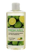 Olejki i świece do masażu - Fresh Juice Fresh Juice Lime & Ginger + Argan oil Pielęgnacyjny olejek do masażu 150ml - miniaturka - grafika 1