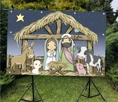 Pomoce naukowe - Szopka Bożonarodzeniowa- Baner do szkoły i przedszkola - miniaturka - grafika 1