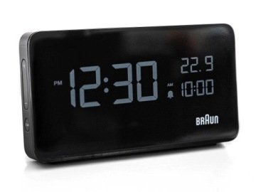 Budzik Braun BC20B Alarm Podświetlenie Czarny Elektroniczny