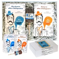 Zestawy upominkowe - Gotowy zestaw prezentowy „Men's Box“ kawa aromatyzowana herbata sypana PREMIUM czekoladowy lizak prezent upominek na Dzień Chłopaka dla faceta mężcz.. - miniaturka - grafika 1