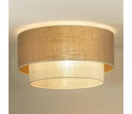 Lampy sufitowe - Duolla - Lampa sufitowa YUTE BOHO 3xE27/15W/230V śr. 60 cm brązowa/kremowa - miniaturka - grafika 1