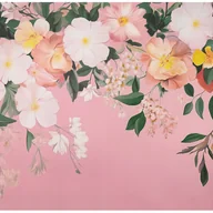 Fototapety - Fototapeta Kwiaty Wiszące Różowe Liście 350x250 cm Tapeta Do Sypialni Salonu Kuchni Na Flizelinie - miniaturka - grafika 1