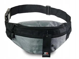 SASZETKA NERKA DUŻA NA PAS BIODRA LISTONOSZKA SZARA - Nerki - miniaturka - grafika 1