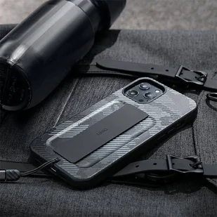 UNIQ etui Heldro iPhone 12 Pro Max 6,7" czarny moro/charcoal camo Antimicrobial - Etui i futerały do telefonów - miniaturka - grafika 6