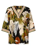 Bluzki damskie - Marc Cain Collections - Bluzka damska, zielony|wielokolorowy - miniaturka - grafika 1