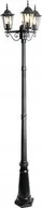 Lampy ogrodowe - LVT Victoria 8406 lampa stojąca ogrodowa IP44 3x60W E27 czarna - miniaturka - grafika 1