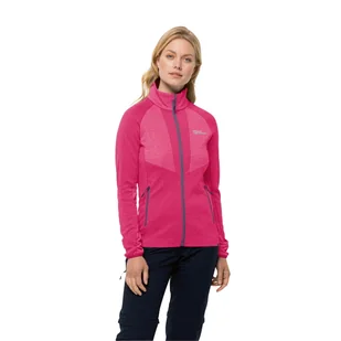Bluza polarowa damska Jack Wolfskin BLATTSTEIG FZ W cameopink - XS - Bluzy damskie - miniaturka - grafika 1