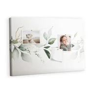 Tablice i flipcharty - Kolorowy Organizer - Tablica Korkowa z Pinezkami - Abstrakcja liście 60x40 cm - miniaturka - grafika 1