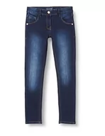 Spodnie i spodenki dla dziewczynek - MINYMO Jeansy dziewczęce Power Stretch Slim Fit, niebieski (Dark Blue Denim), 92 cm - miniaturka - grafika 1