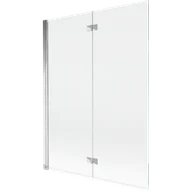 Parawany nawannowe - Mexen Mist parawan nawannowy 2-skrzydłowy lewy 130 x 150 cm, transparent, chrom - 8A9-130-002-01-00-L - miniaturka - grafika 1