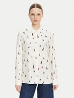 Koszule damskie - Tommy Hilfiger Koszula WW0WW44036 Écru Relaxed Fit - miniaturka - grafika 1