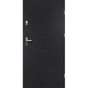 Drzwi zewnętrzne - Drzwi zewnętrzne TYTAN pełne antracyt 80 prawe RADEX - miniaturka - grafika 1