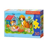 Puzzle - Castorland 30 ELEMENTÓW Pieski w ogrodzie 03549 - miniaturka - grafika 1