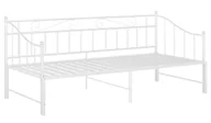 Łóżka - Białe metalowe łóżko rozkładane 90x200 cm P4-A48 - miniaturka - grafika 1